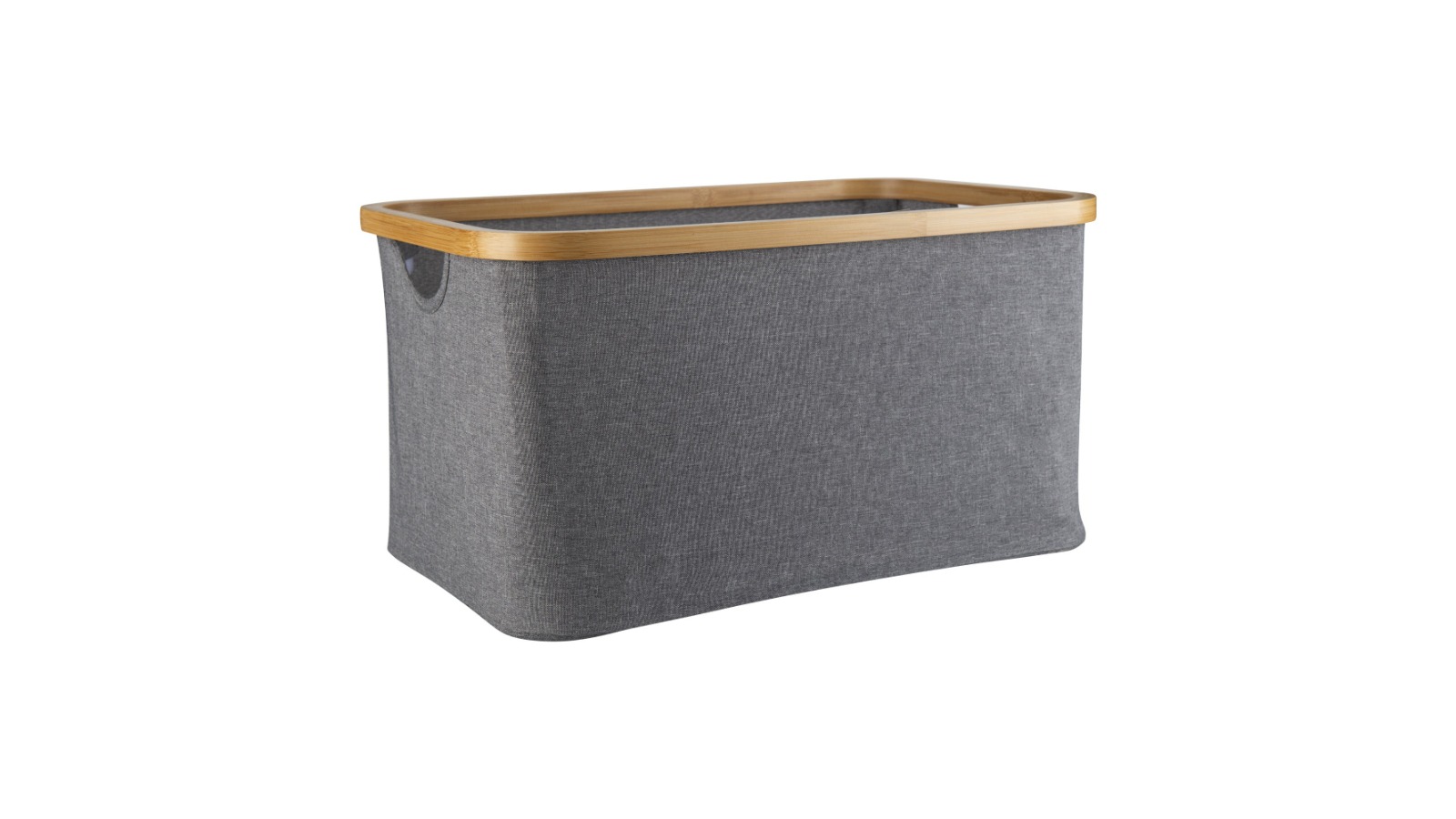 Little Label Co Dark Grey Linen Basket - Medium