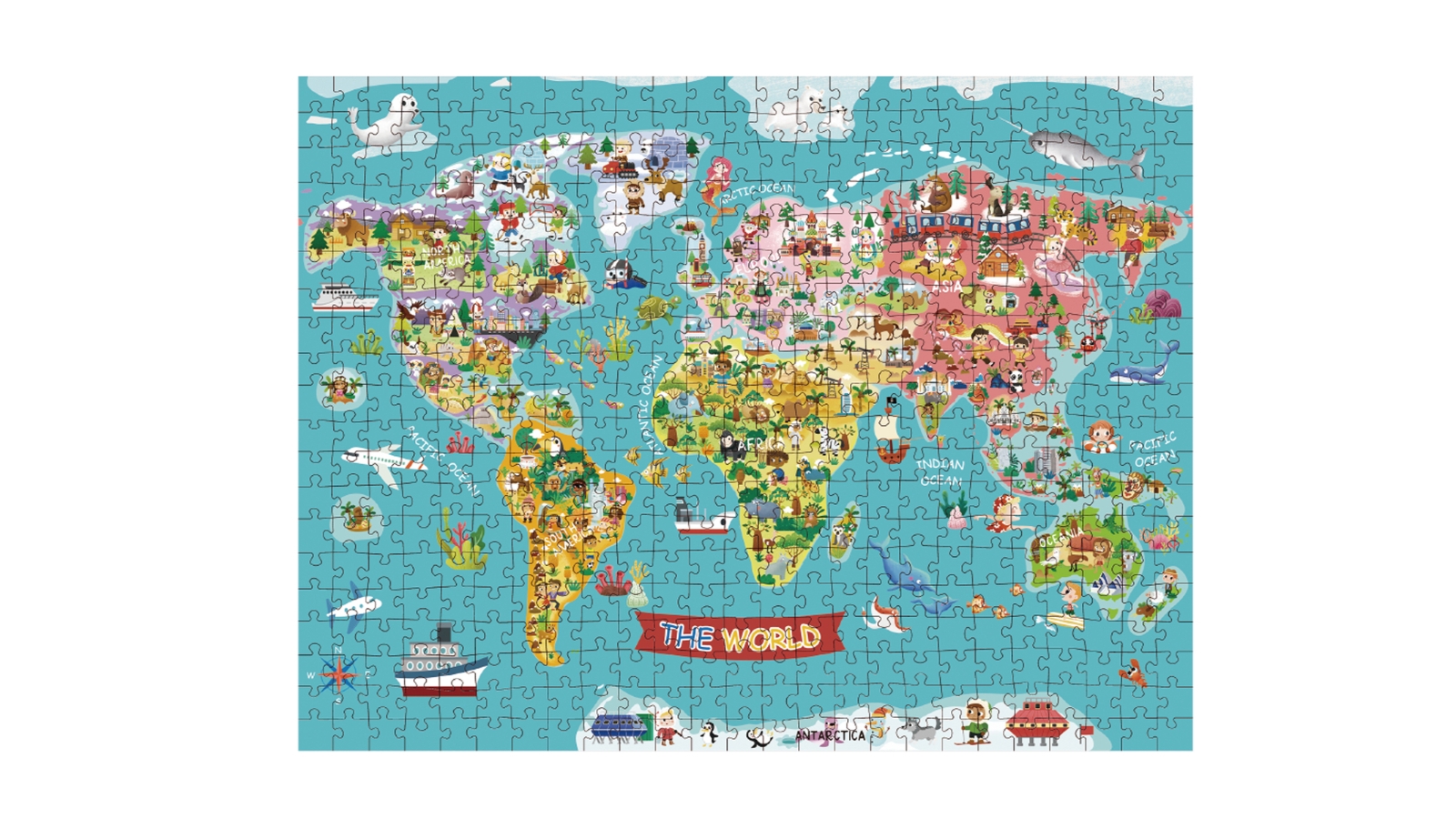 Tookyland World Map Puzzle - 500 Piece