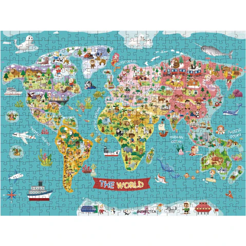 Tookyland World Map Puzzle - 500 Piece