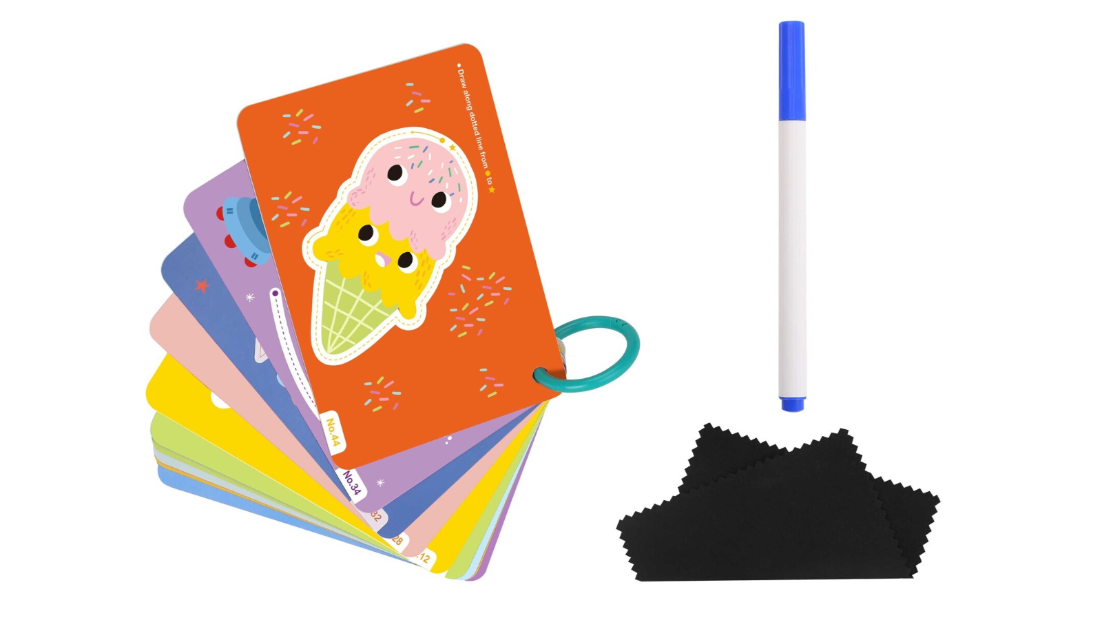 Tookyland Let's Trace - Tracing Shapes Flash Card