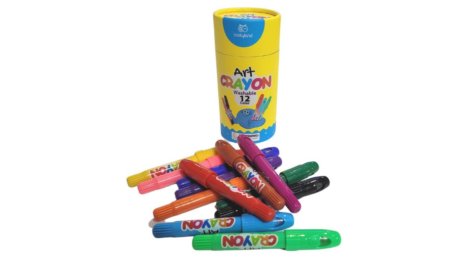 Tookyland 12 Colour Silky Crayon Art