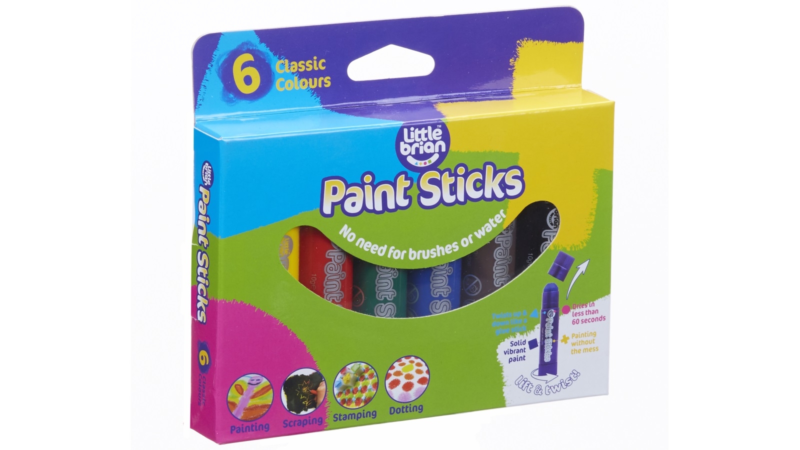 Little Brian Paint Sticks - Classic 6-Pack