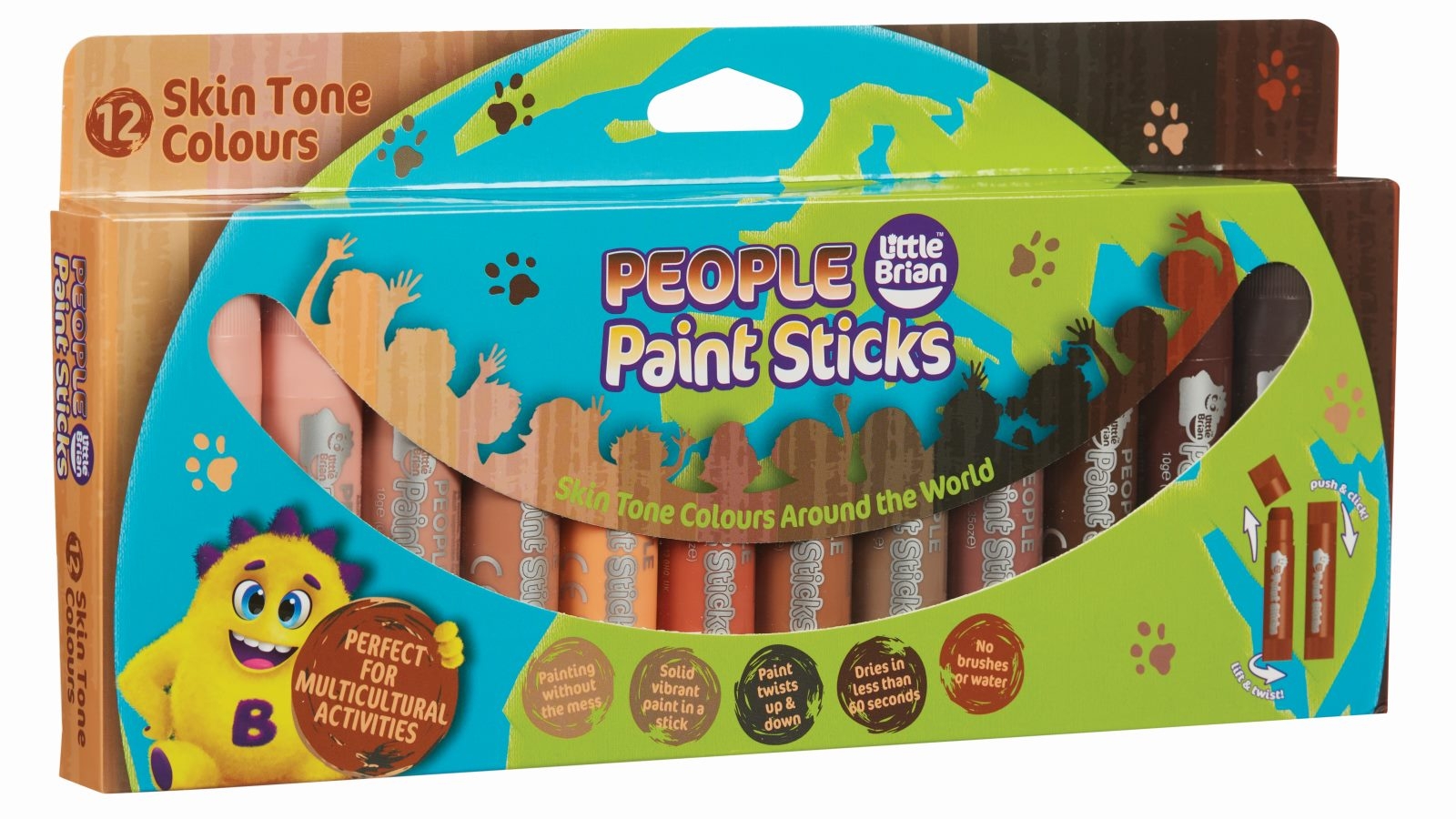 Little Brian People Paint Sticks - 12-Pack