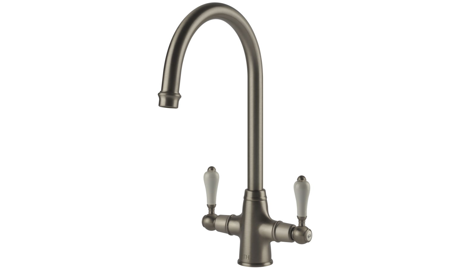 Turner Hastings Ludlow Double Handle Sink Mixer - Brushed Nickel