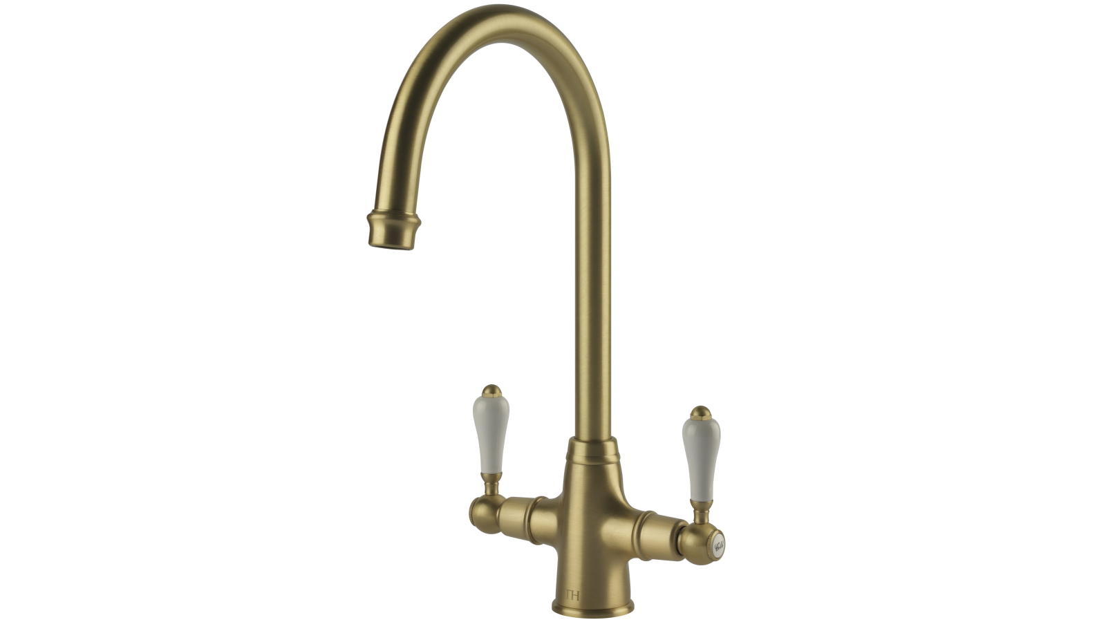 Turner Hastings Ludlow Double Handle Sink Mixer - Brushed Brass