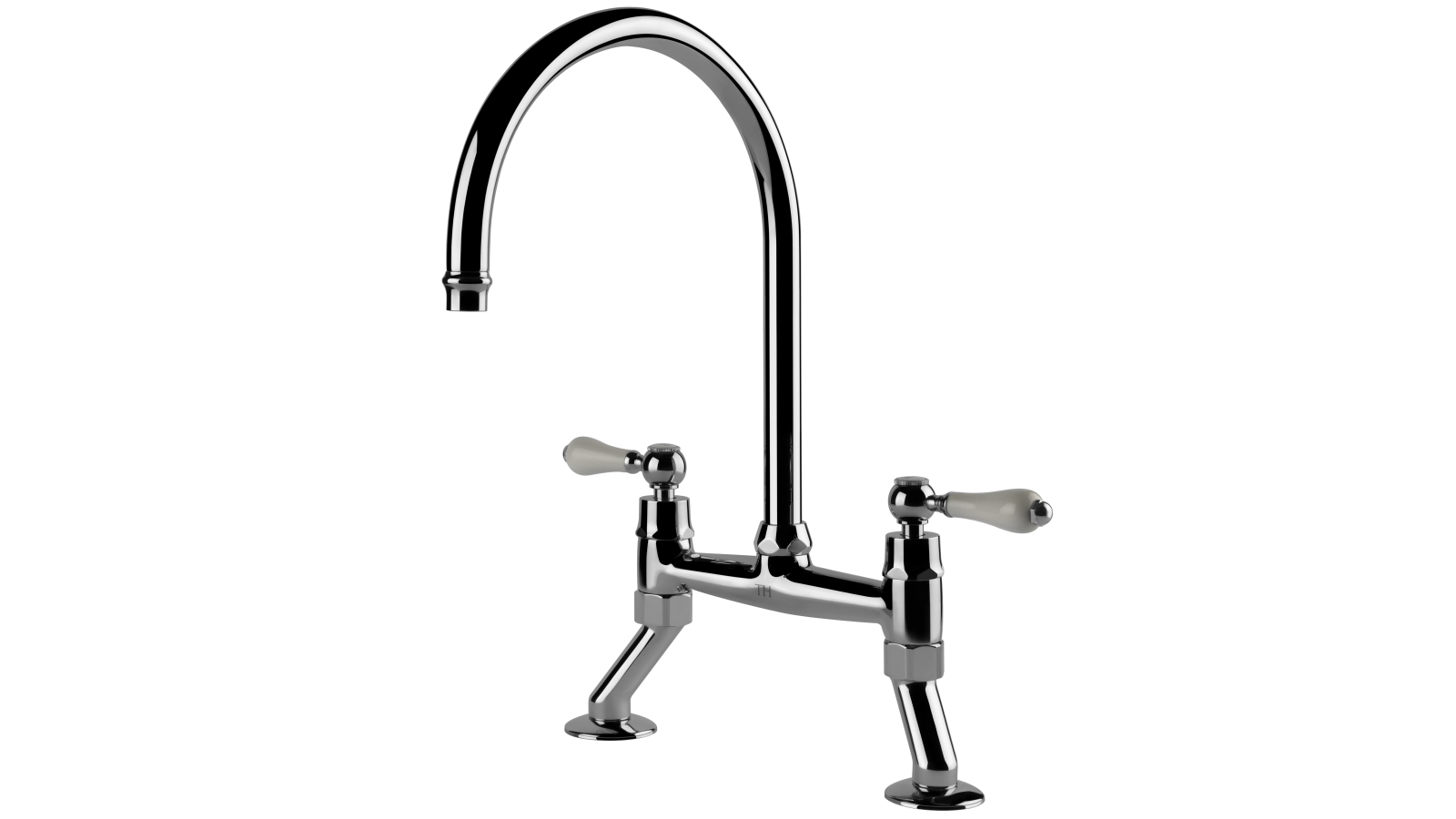 Turner Hastings Ludlow Bridge Double Handle Sink Mixer - Chrome