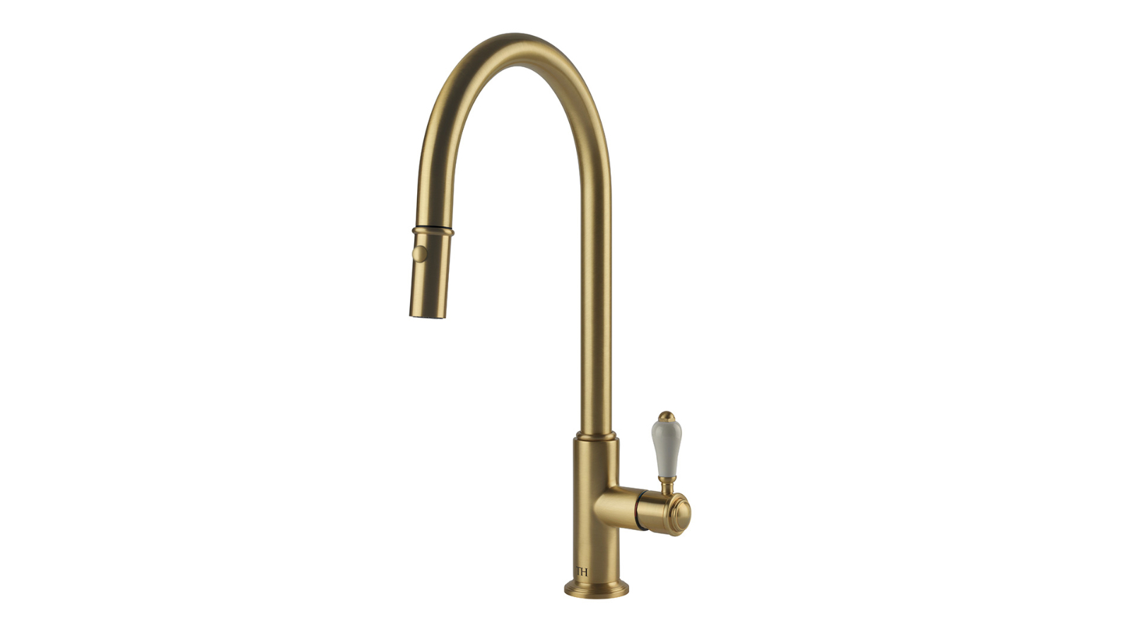 Turner Hastings Ludlow Pull Out Sink Mixer - Brushed Brass