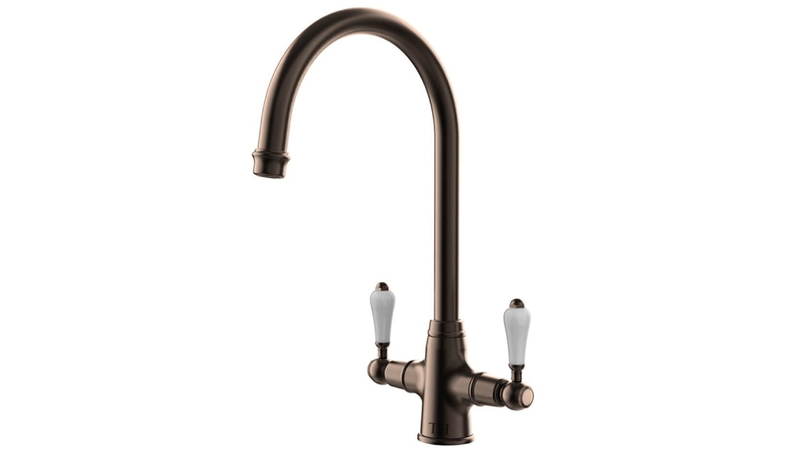 Turner Hastings Ludlow Double Mixer Tap - English Bronze