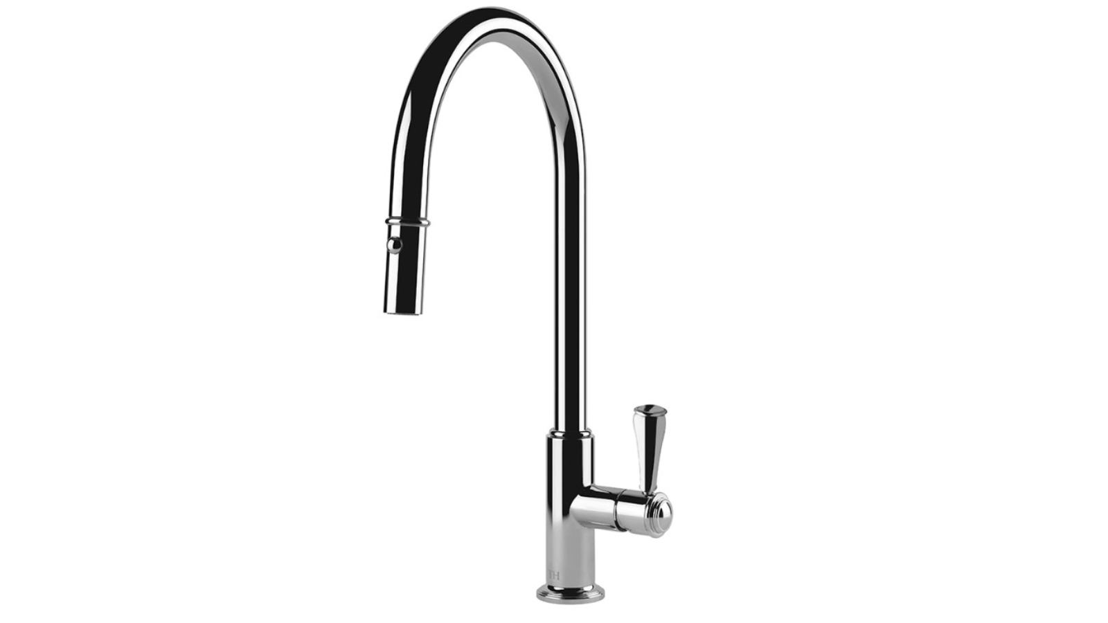 Turner Hastings Ludlow Pull Out Sink Mixer with Metal Lever Handle - Chrome 