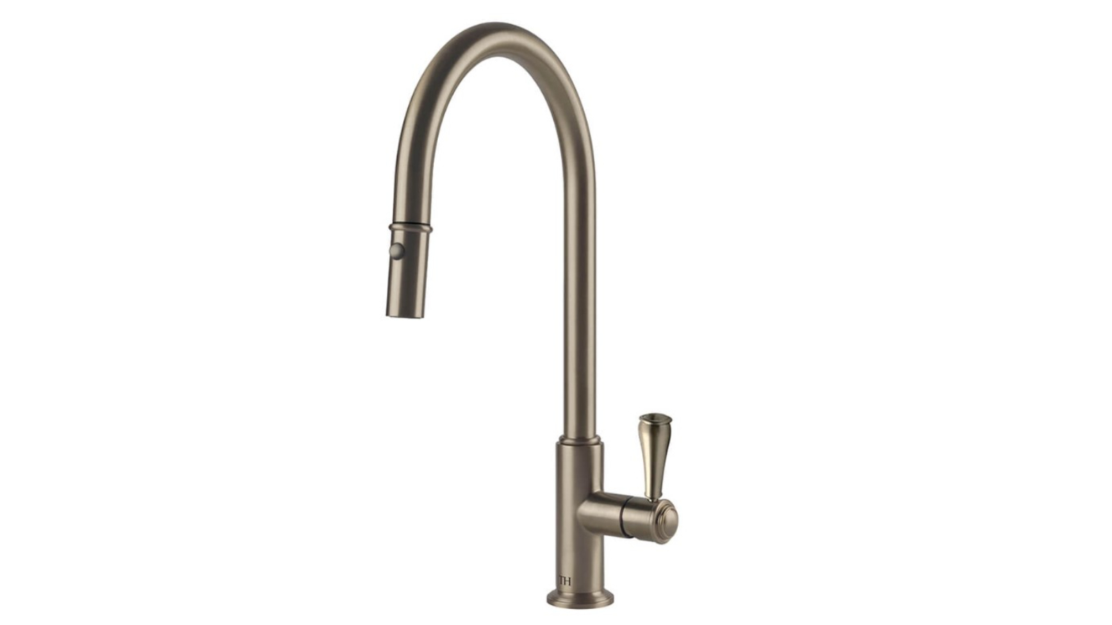 Turner Hastings Ludlow Pull Out Sink Mixer with Metal Lever Handle - Brushed Nickel