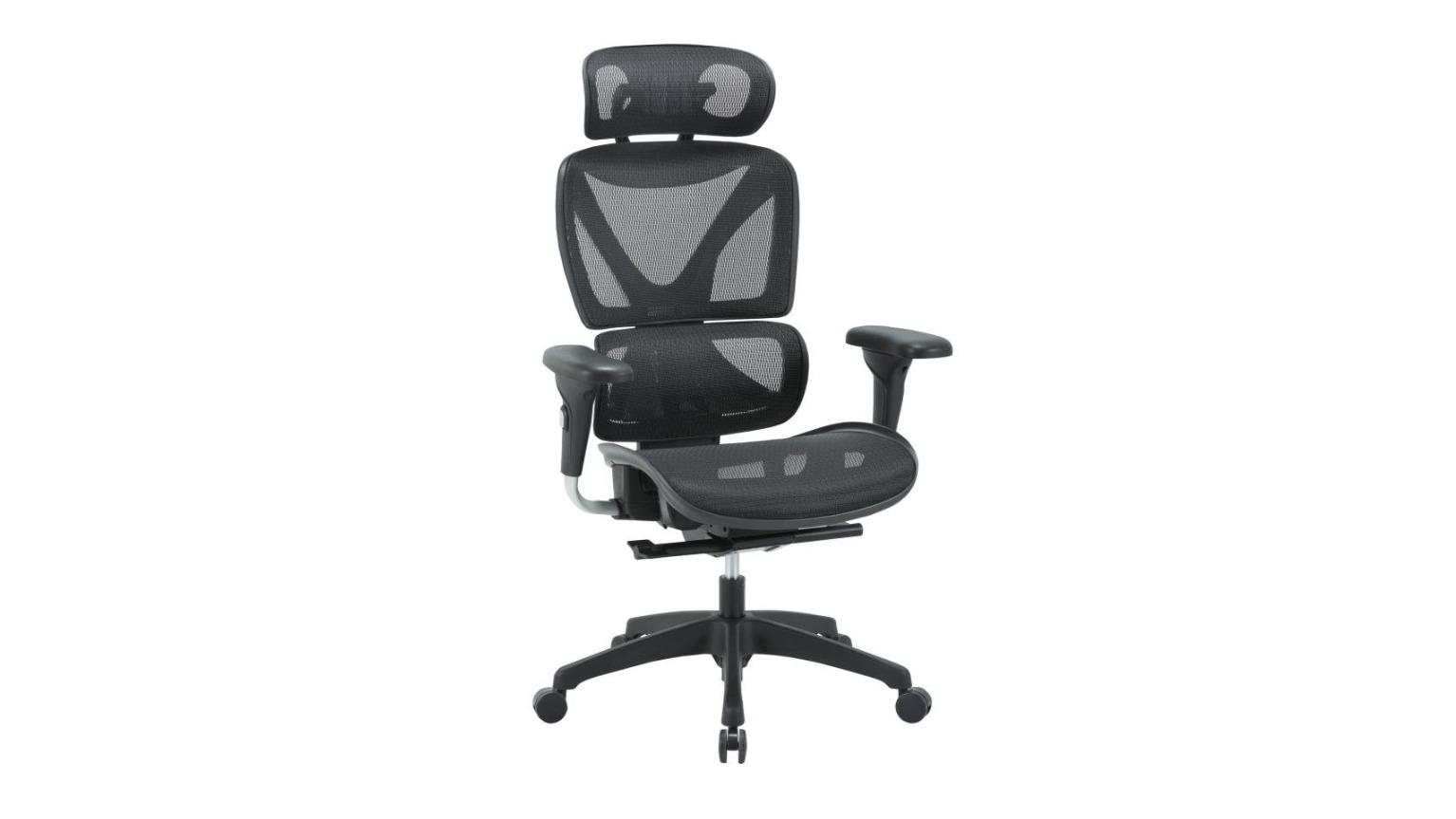Maestro Furniture Black Lucia Fully Adjustable Back Mesh Ergonomic Office Chair 