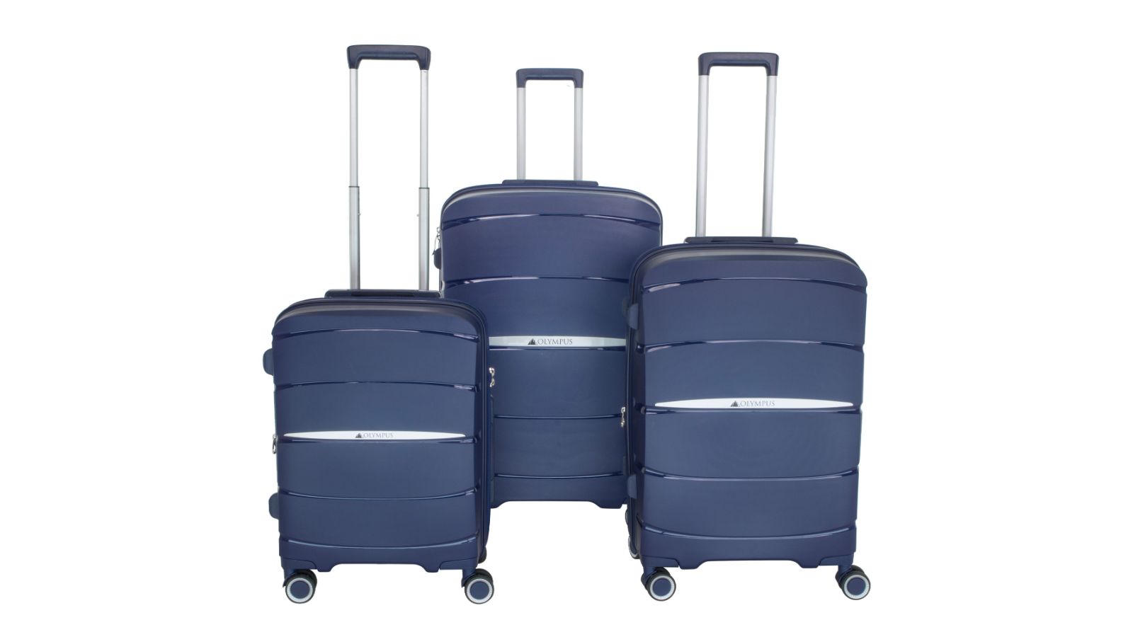 Olympus 3 Piece ABS+PC Hard Shell EOS Luggage Set - Blue