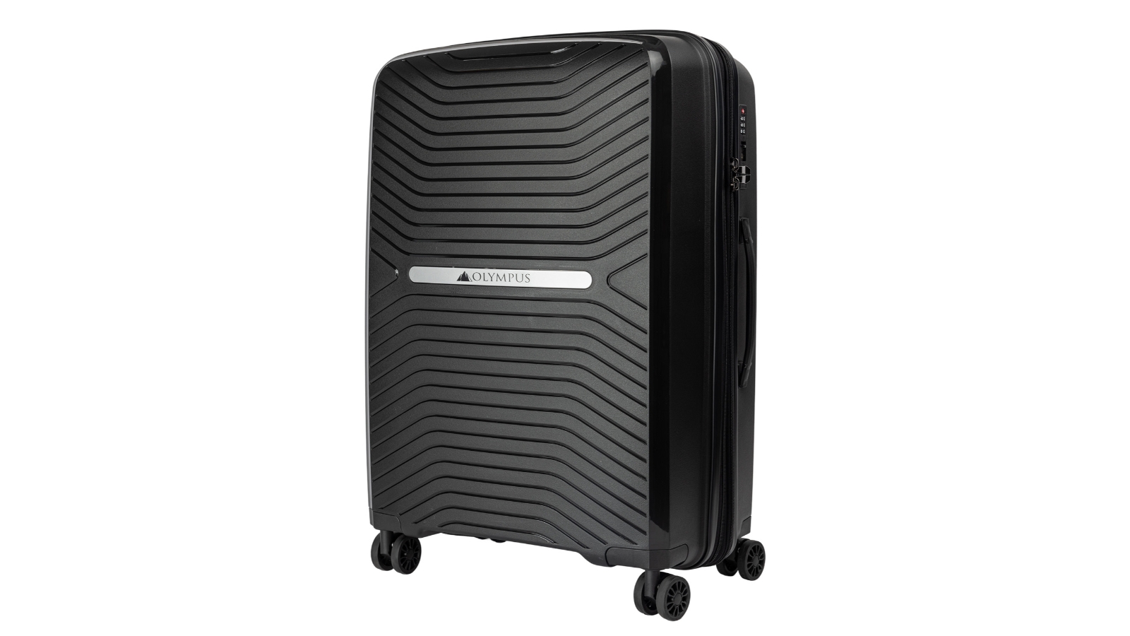 Olympus Astra Lightweight Hard Shell Obsidian Black Suitcase - 20 inch