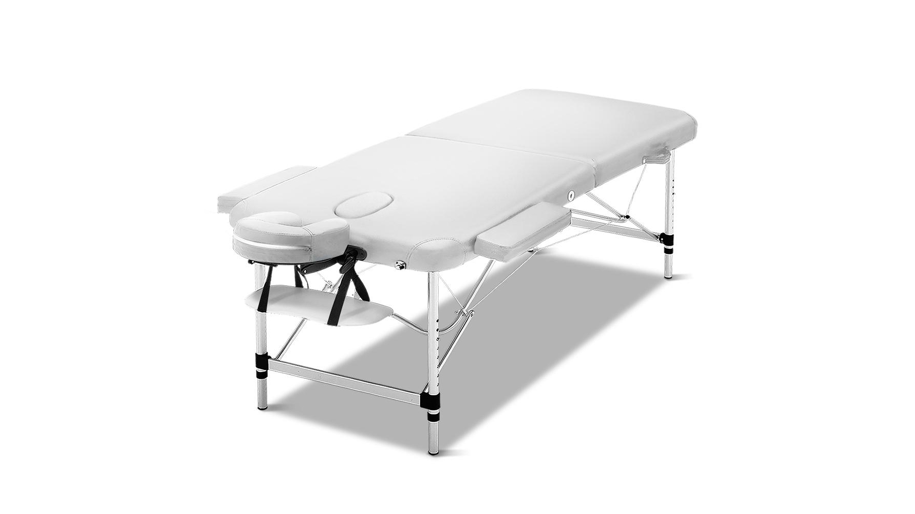 Zenses 2-Fold Aluminium Massage Table - 75cm White
