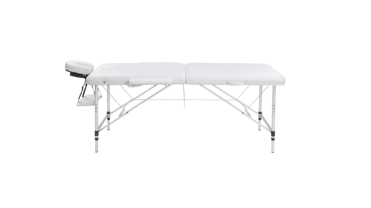 Zenses 2-Fold Aluminium Massage Table - 75cm White