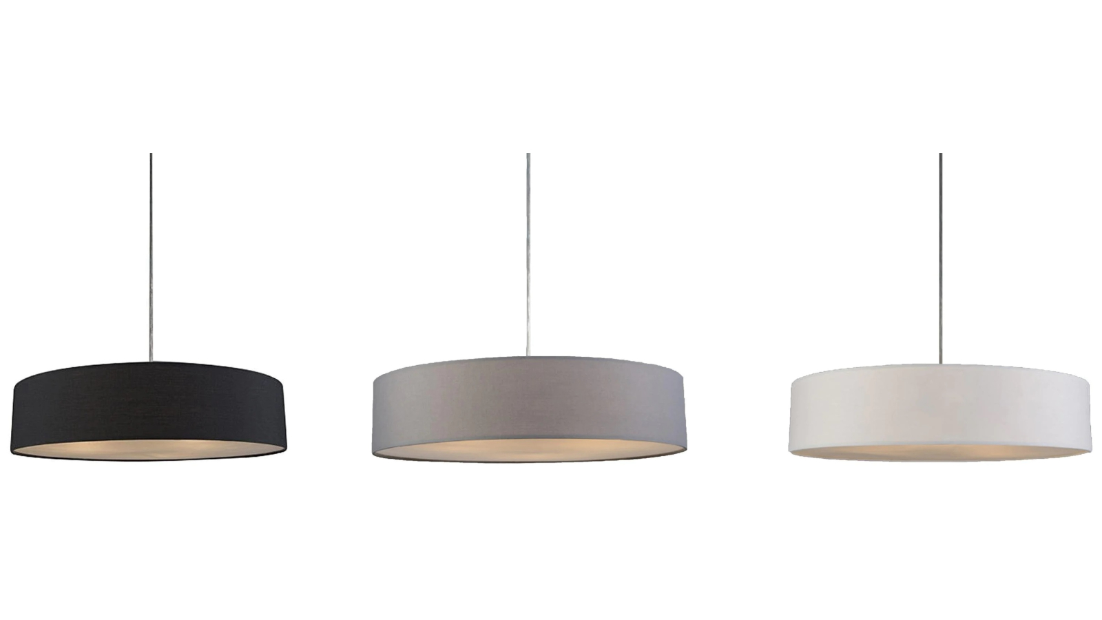 Luminea Apollo Hanging Pendant Lamp Fabric Shade