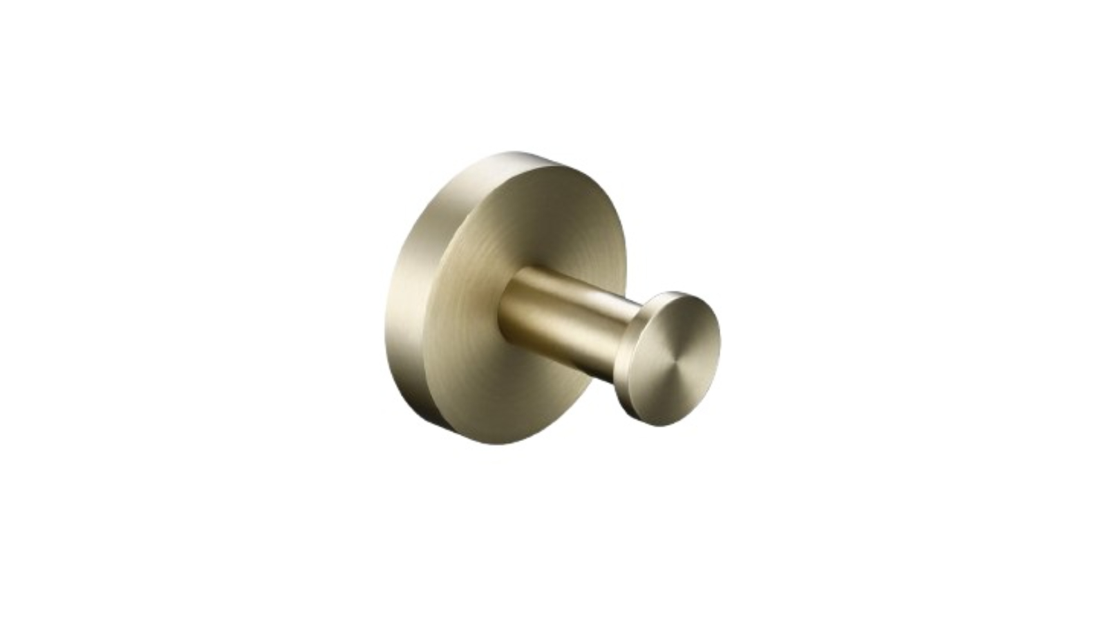 Linsol Lux S2 Single Robe Hook - Brushed Brass