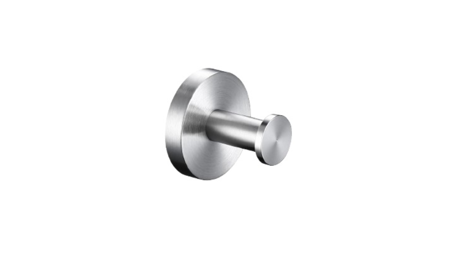 Linsol Lux S2 Single Robe Hook - Brushed Nickel