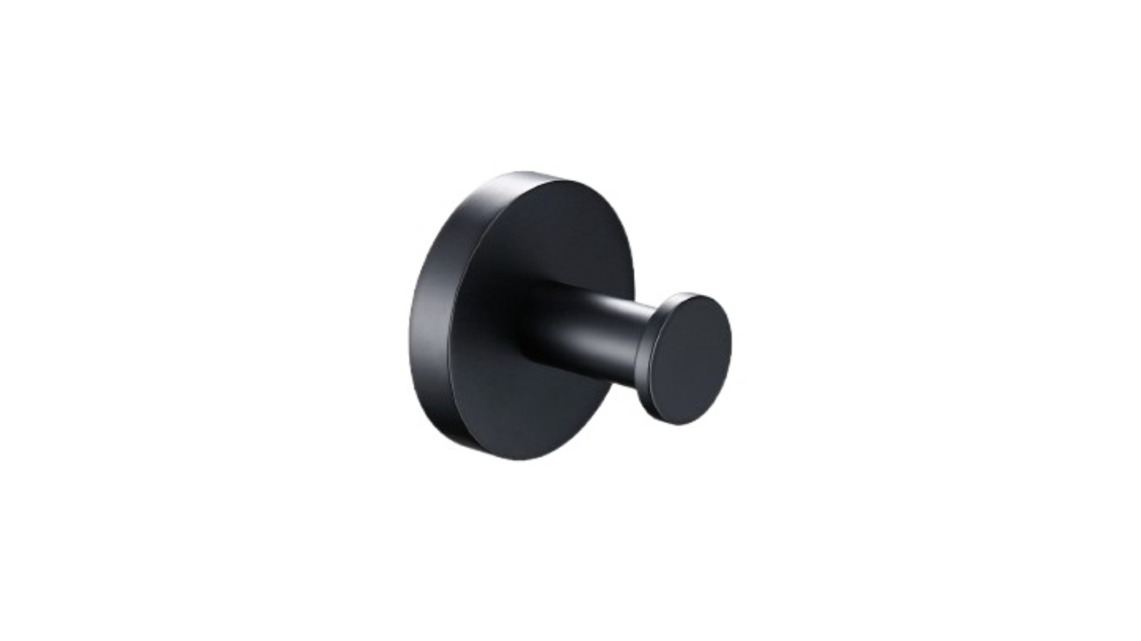 Linsol Lux S2 Single Robe Hook - Matte Black 
