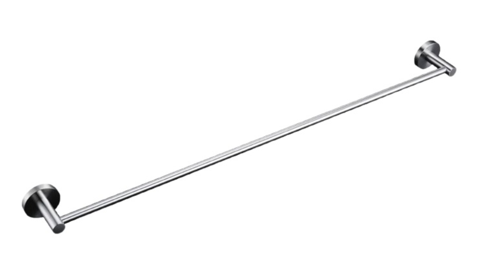 Linsol Lux S2 800mm Single Towel Rail - Brushed Nickel