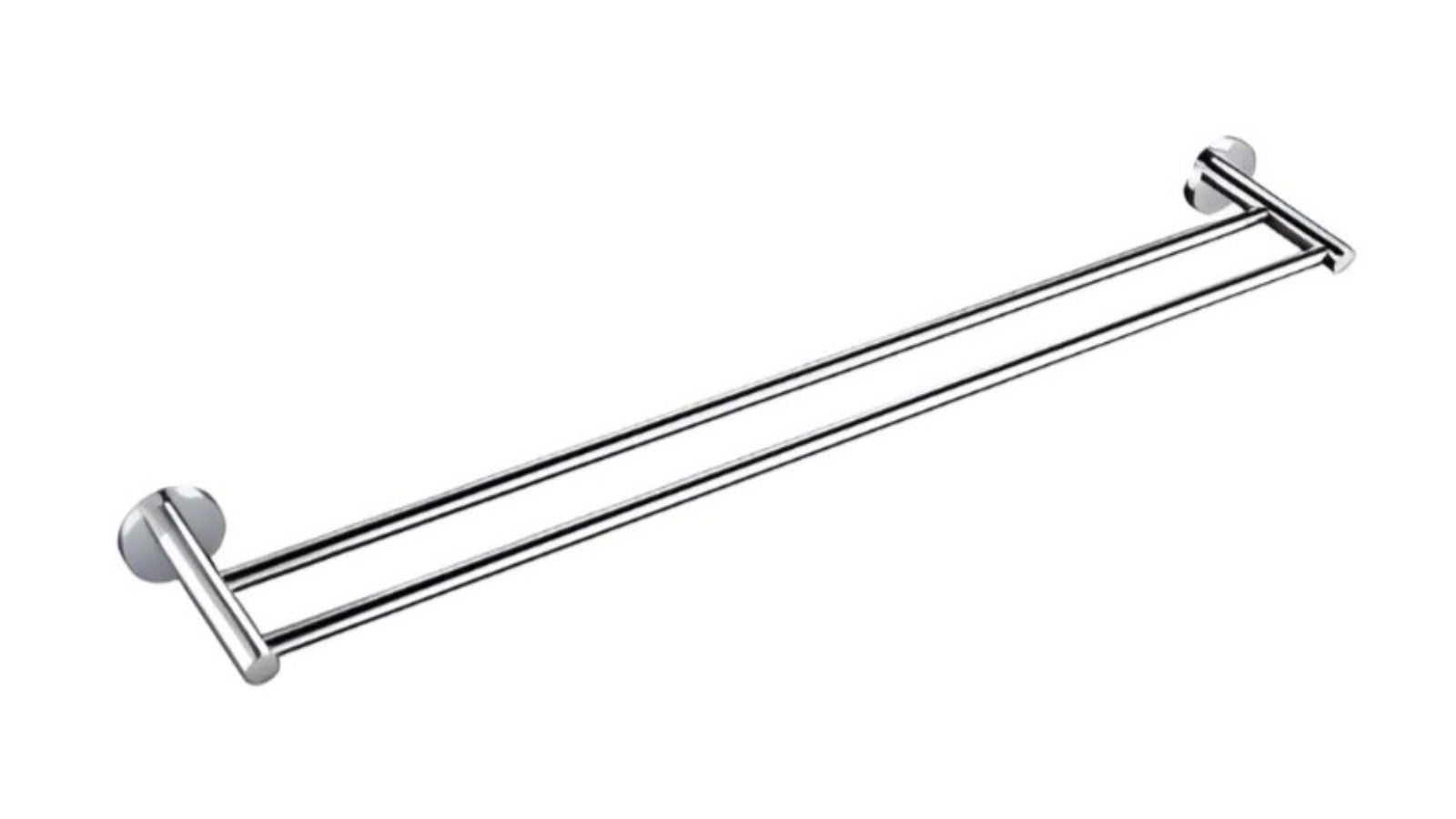 Linsol Lux S2 800mm Double Towel Rail - Chrome