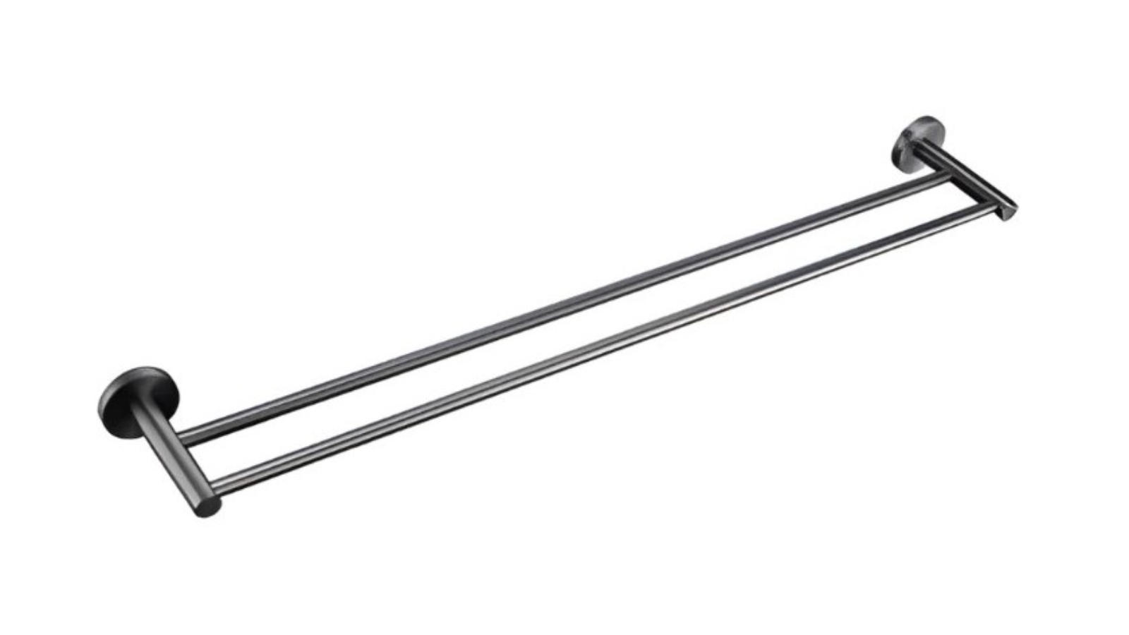 Linsol Lux S2 800mm Double Towel Rail - Gunmetal