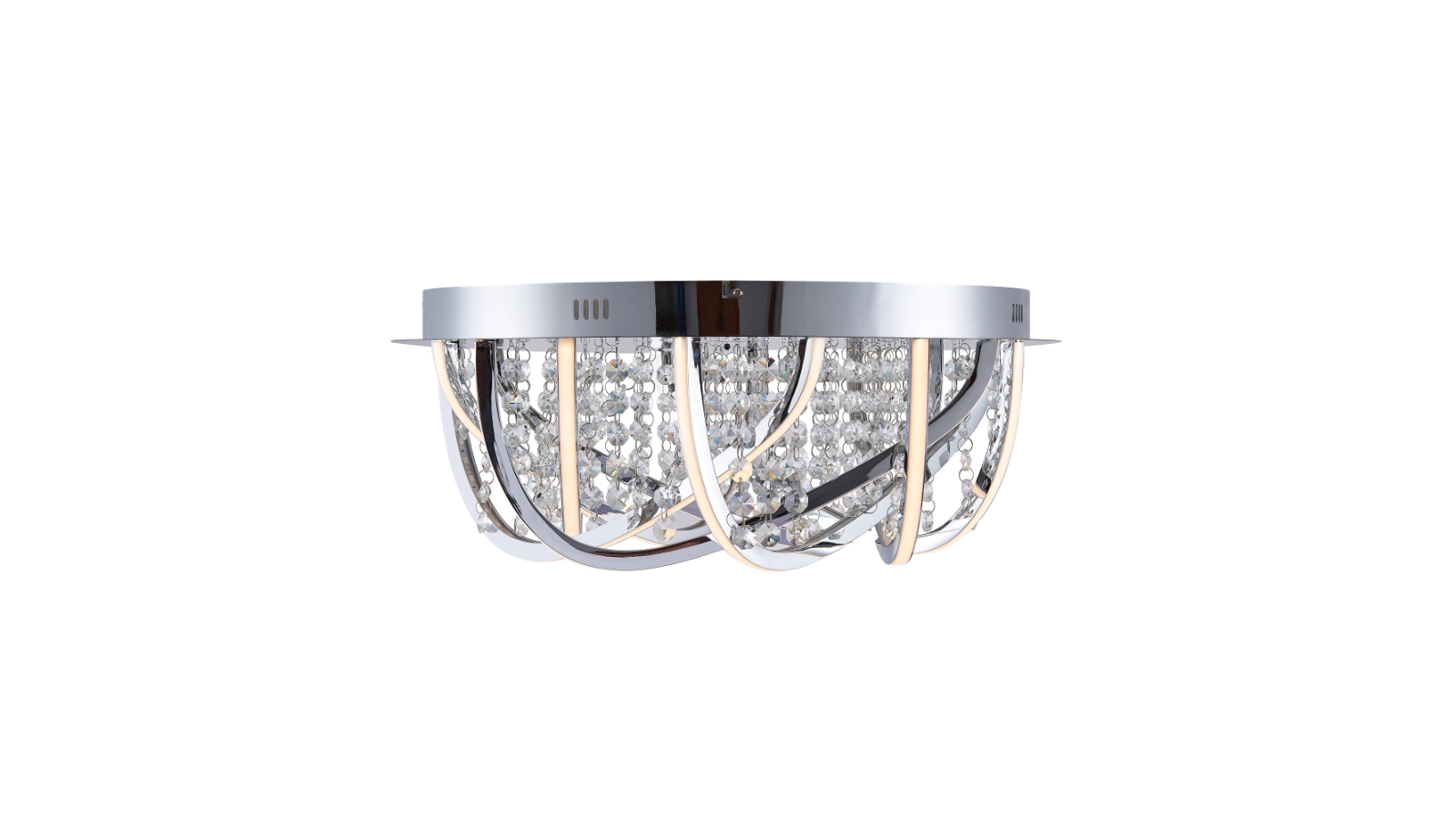 Pretty & Practical Nancy Chrome Crystal 44W LED CTC Light with RGB and Remote Control
