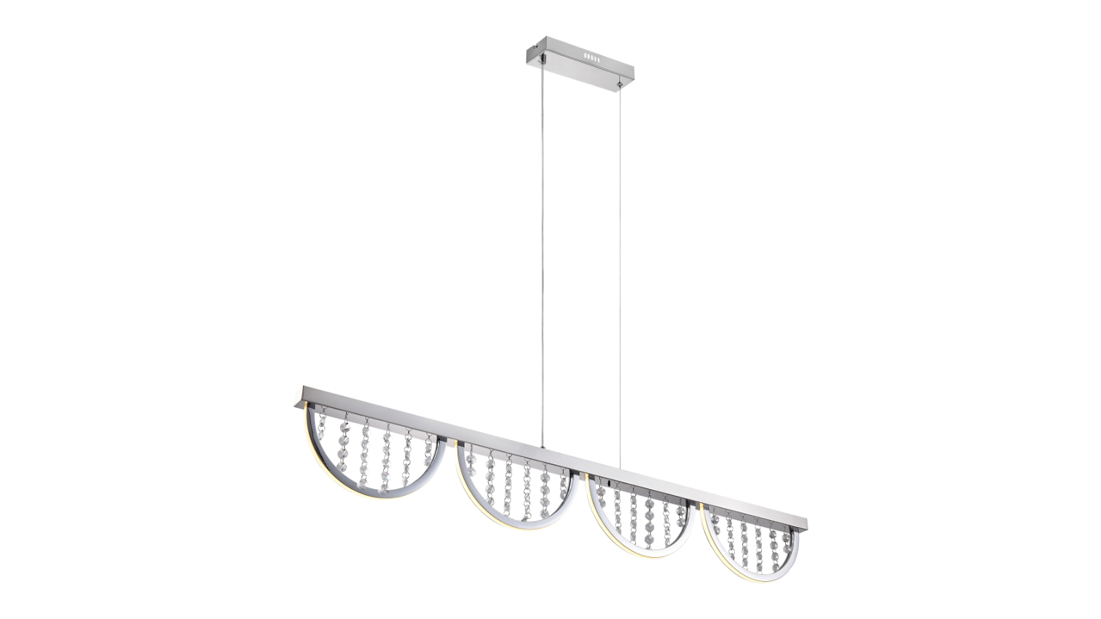 Pretty & Practical Amiens Elegant Crystal Pendant Light with Color-Changing LED Ambience