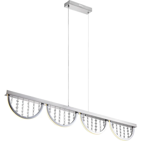 Pretty & Practical Amiens Elegant Crystal Pendant Light with Color-Changing LED Ambience