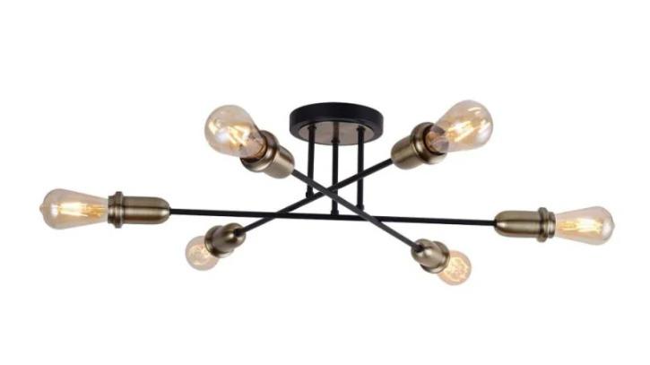 Luminea Lynsey Modern Elegant Pendant Ceiling Lamp Light - Black