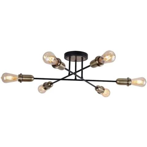 Luminea Lynsey Modern Elegant Pendant Ceiling Lamp Light - Black