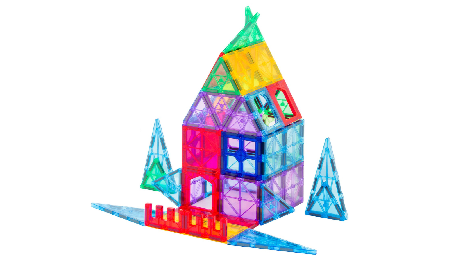 Gem Toys 48 Piece Non-Toxic Magnetic Tiles with Storage Bag