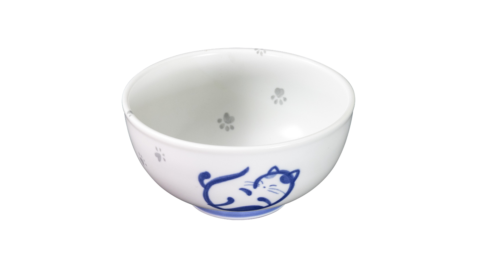 Omotenashi Marobineko Bowl and Chopstick Rest with Chopsticks