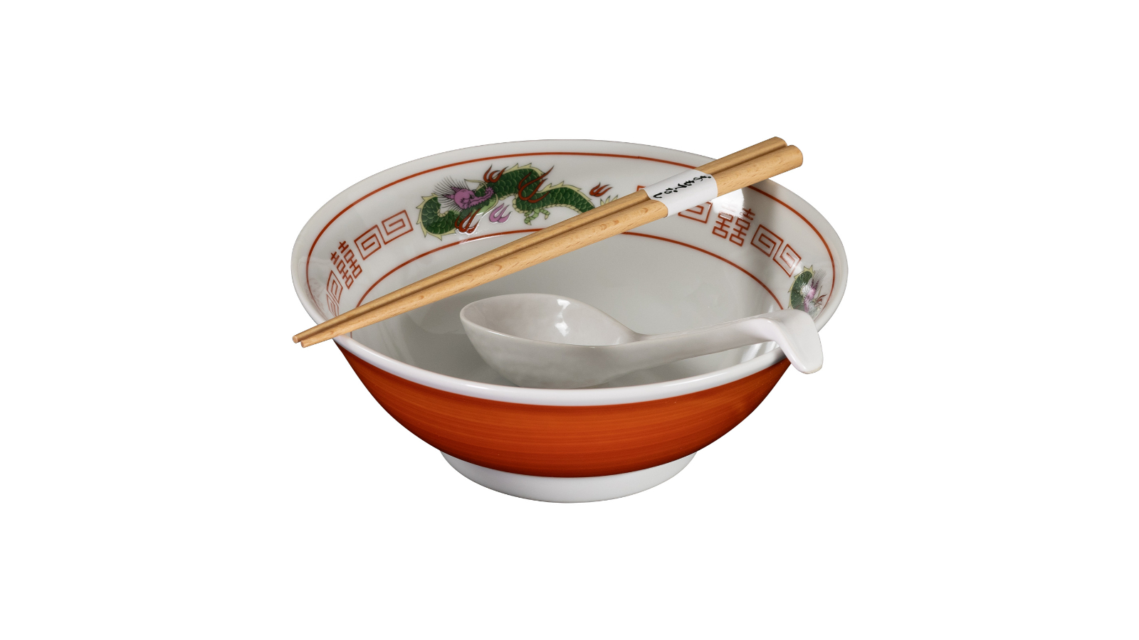 Omotenashi Chuka Green Dragon Ramen Bowl Gift Set