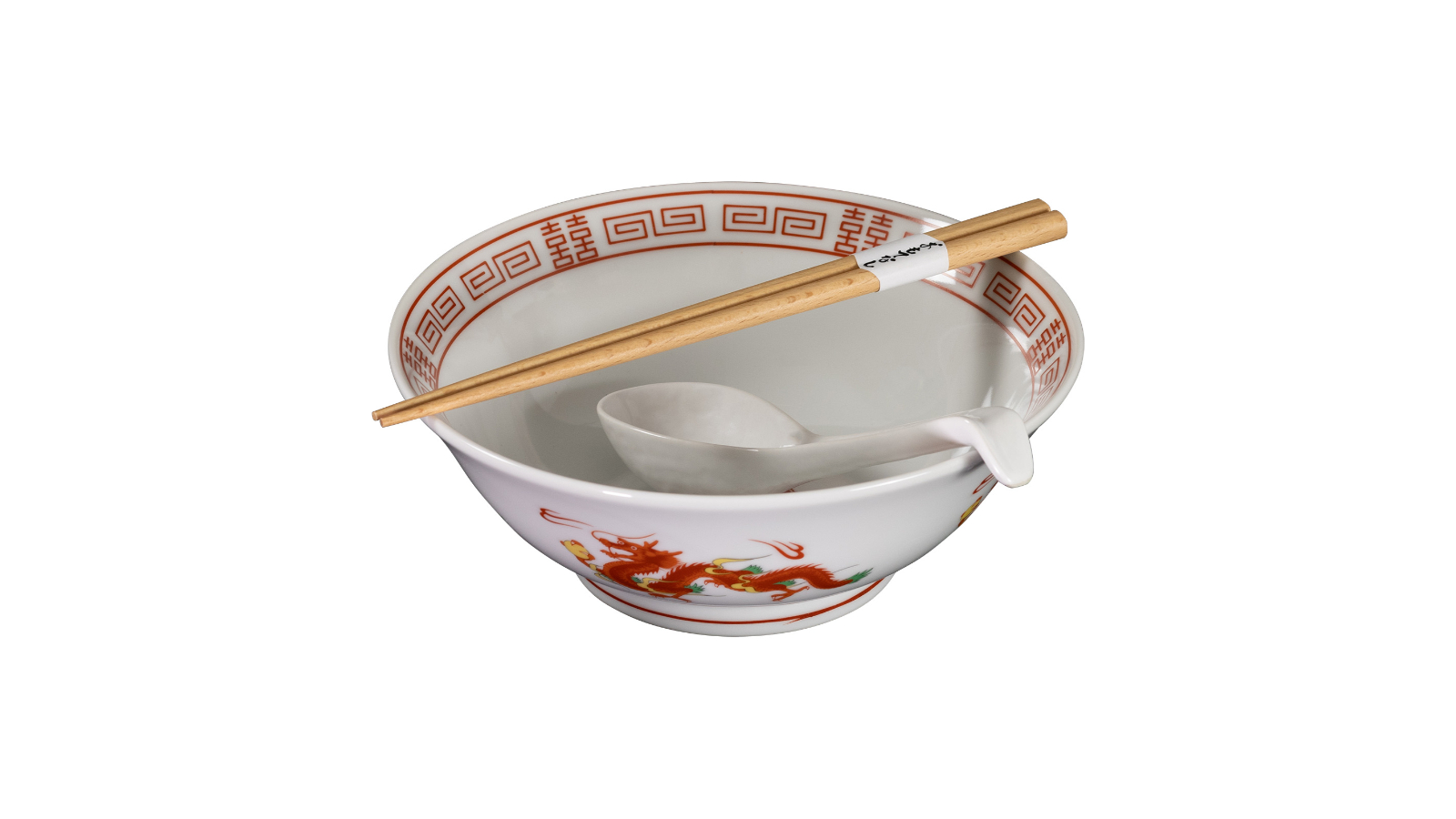 Omotenashi Chuka Red Dragon Ramen Bowl Gift Set