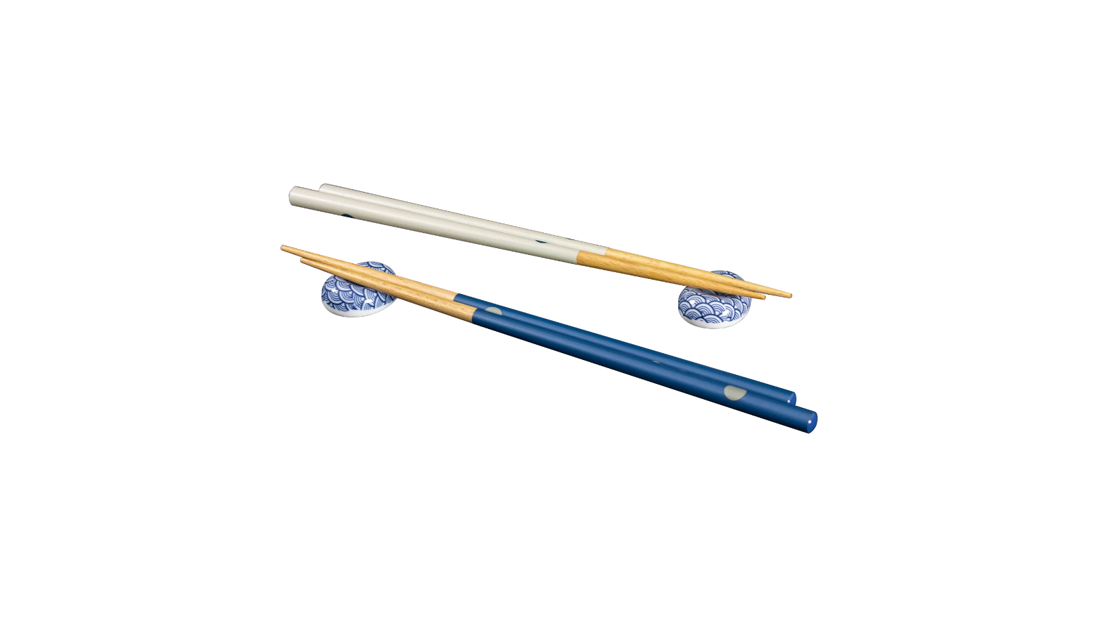 Omotenashi Set of 2 Komon Chopstick and Rest
