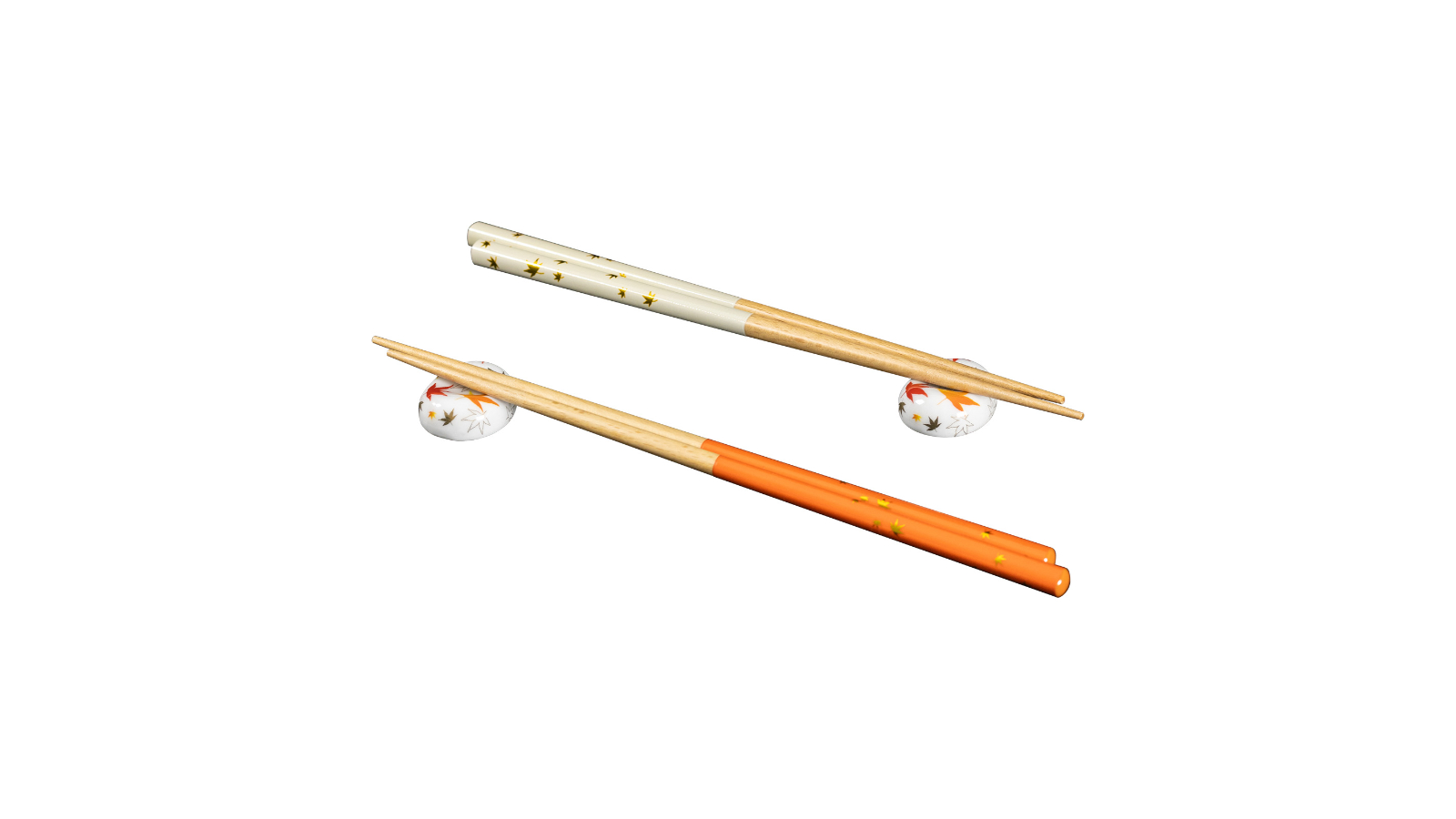 Omotenashi Set of 2 Autumn Leave Chopstick and Rest
