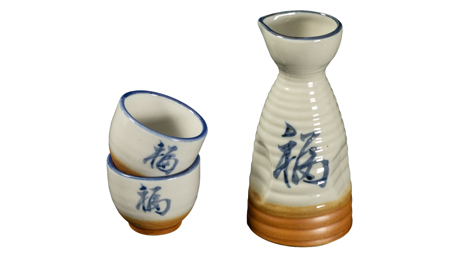Omotenashi Set of 3 Fuku Sake Flask - 144ml