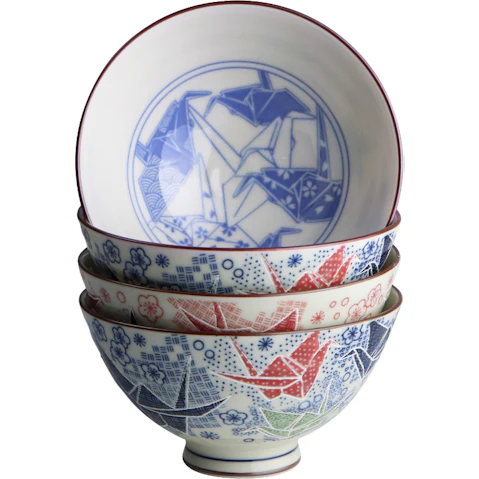 Omotenashi Set of 4 Oritsuru Bowl