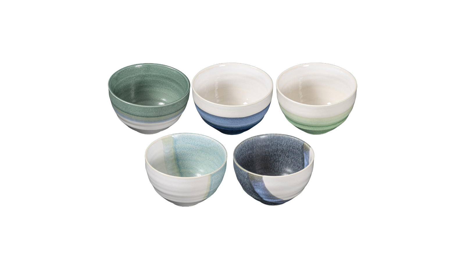 Omotenashi Lagoon Set of 5 Tea Bowl - 360ml