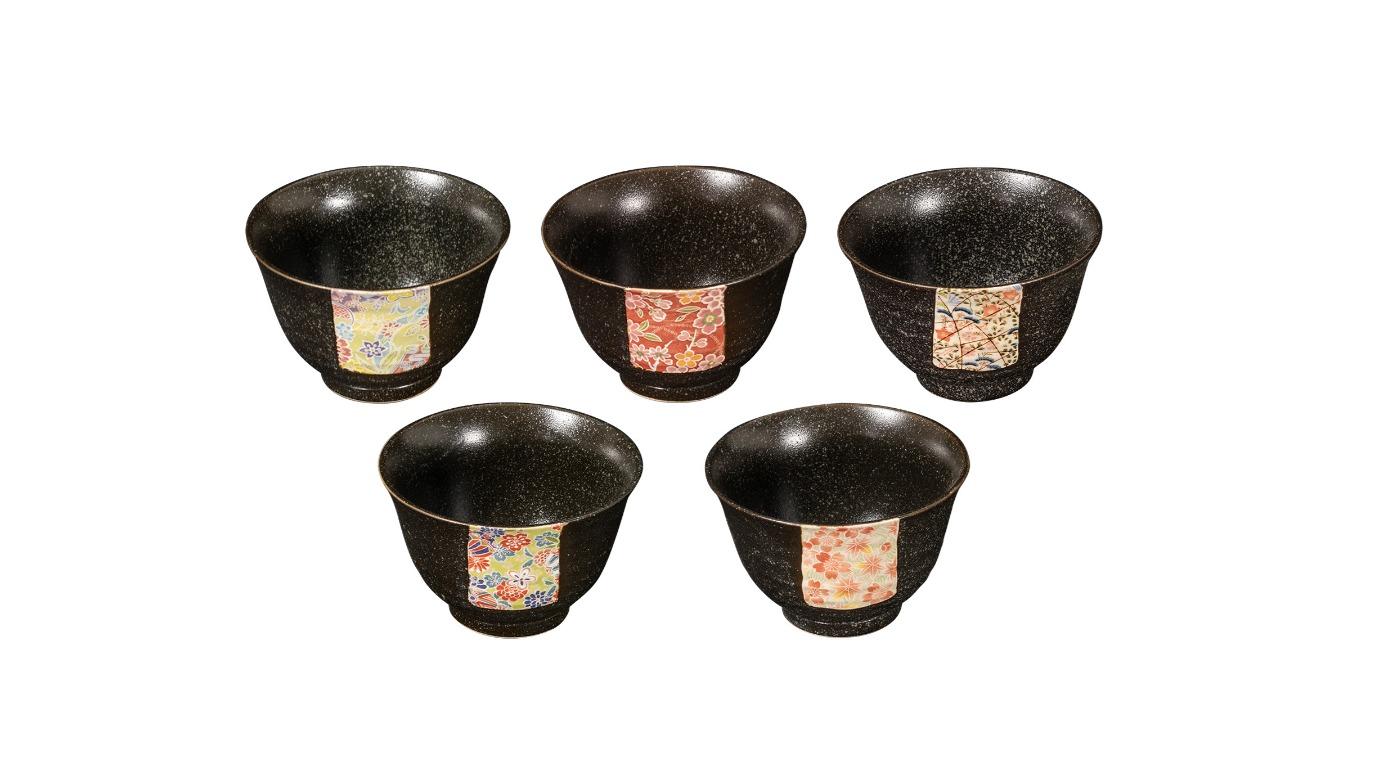 Omotenashi Set of 5 Hanayuzen Chazukedon Tea Bowl - 420ml
