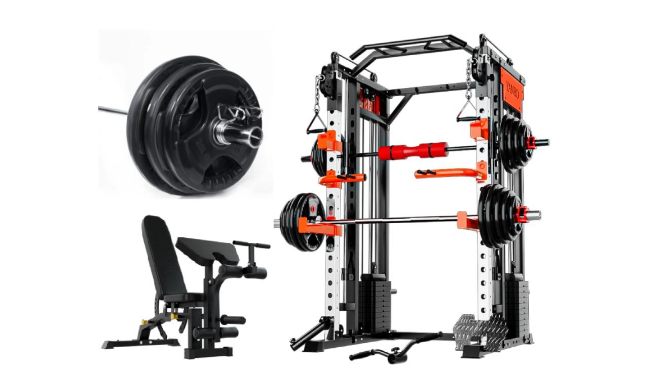 Smartfit M1 Max with Multi-Functional Bench and Weights Package - 130kg 