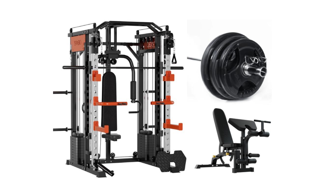Smartfit M1 Ultra with Multi-Functional Bench and Weights Package - 130kg