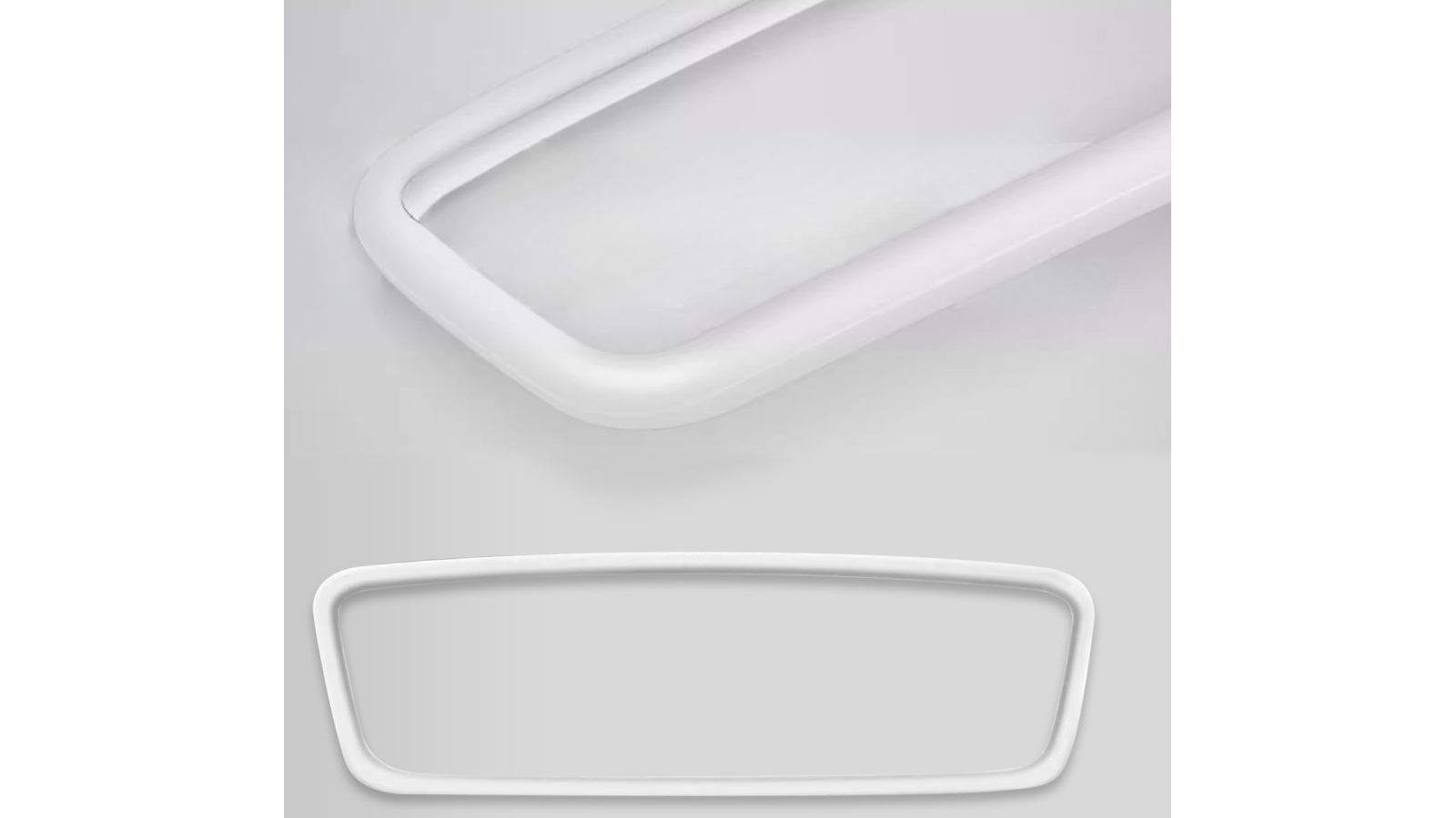 X-Car Rearview Mirror Protector Frame Protection Silicone Cover Case for New Tesla Model 3 Highland 2024 - White