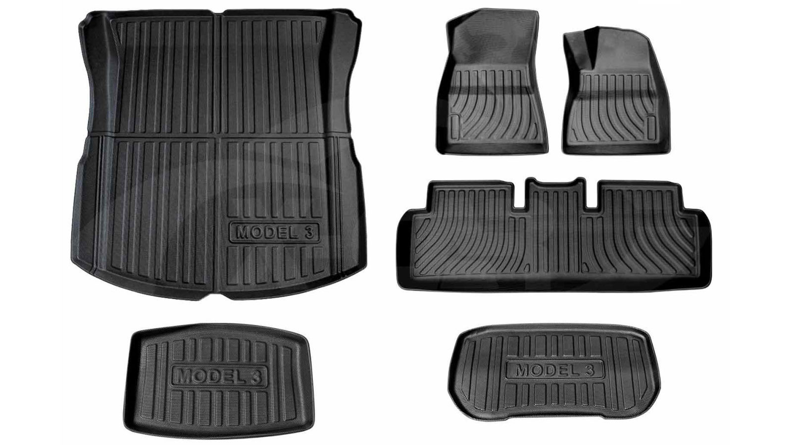 X-Car All-Weather Front Trunk Rear Boot Rear Well Toolbox Floor Mats for New Tesla Model 3 Highland 2024