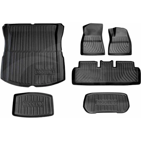 X-Car All-Weather Front Trunk Rear Boot Rear Well Toolbox Floor Mats for New Tesla Model 3 Highland 2024