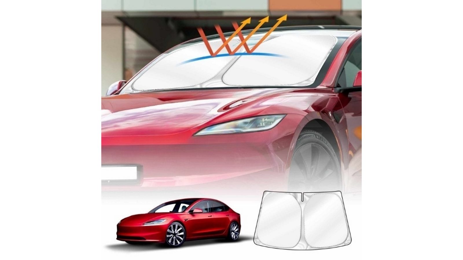 X-Car Windshield Sun Shade for New Tesla Model 3 Highland 2023-2024