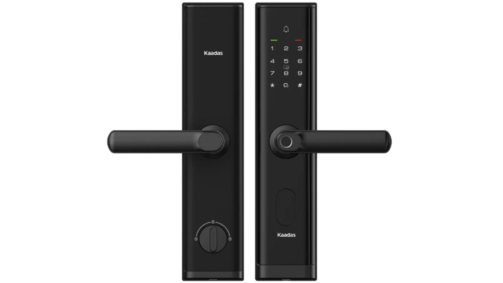 Kaadas M7-W Lever Wi-Fi, Fingerprint and PIN Smart Door Lock - Black