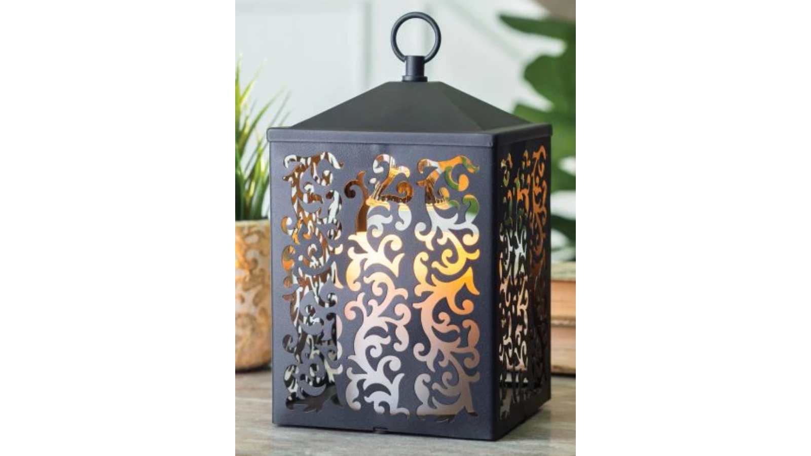 Candle Warmers Etc. Black Cottage Lantern Candle Warmer