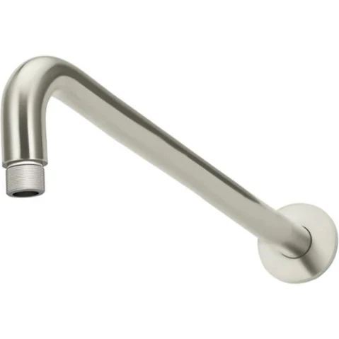 Meir Round Wall Shower Curved Arm - Brushed Nickel